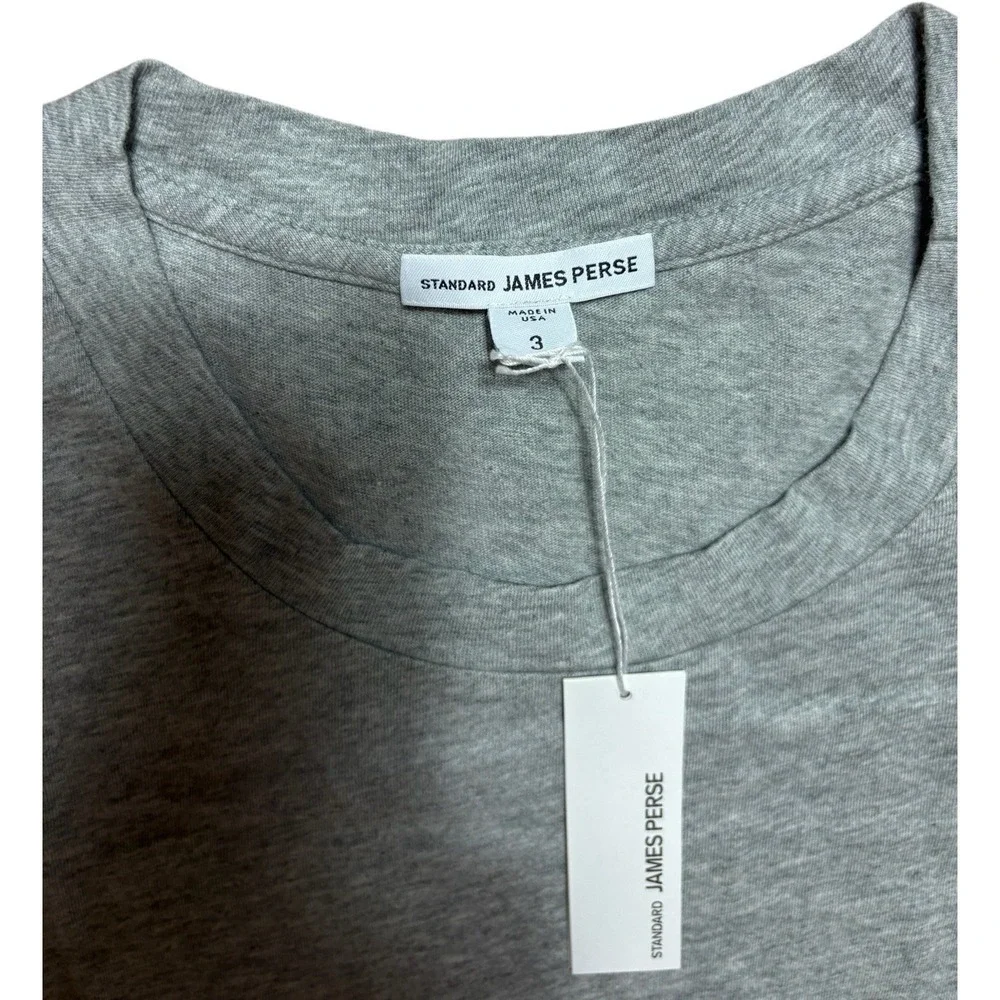 James Perse Women's Size 3 Standard Gray Short Sleeve T Shirt Made In USA NWT - Picture 5 of 7
